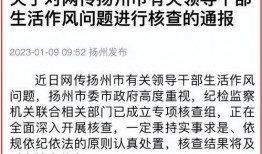 扬州女干部爆料新闻,揭露官场黑幕，引发社会关注